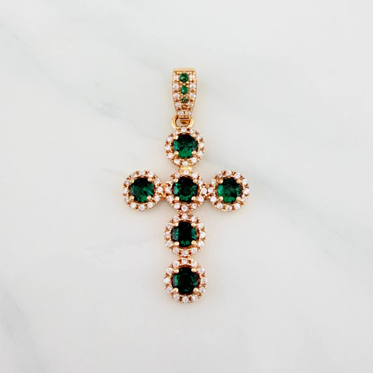 Dije Cruz Tupida 4.5 g / 1 1/2 in Oro Amarillo 18K