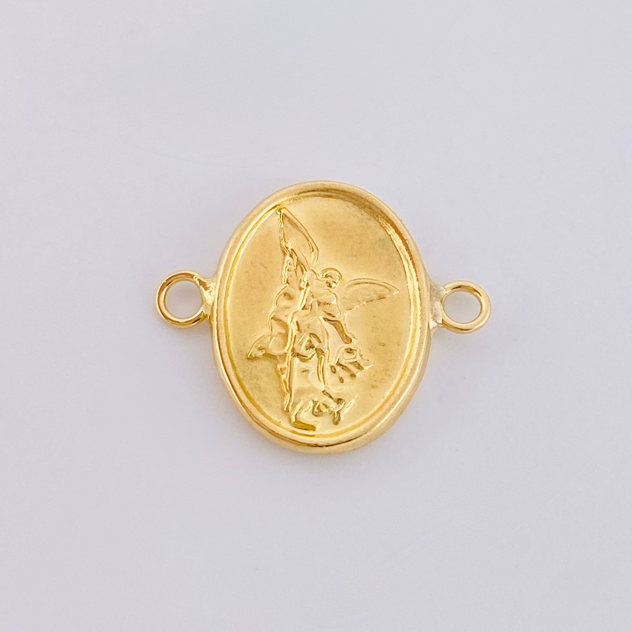 Saint Michael Archangel Charm 0.95g | 18 Karat Gold – Napoleone
