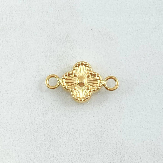 Herraje Trebol 0.6gr / 1.7cm / Troquelado Oro Amarillo 18K *