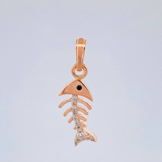 Pendant Fish Bones 1.75 g / 1 in 18K Rose Gold