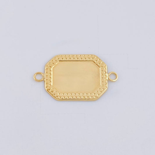 Charm Plate Framed Edge 0.7 g / 3/4 in 18K Yellow Gold