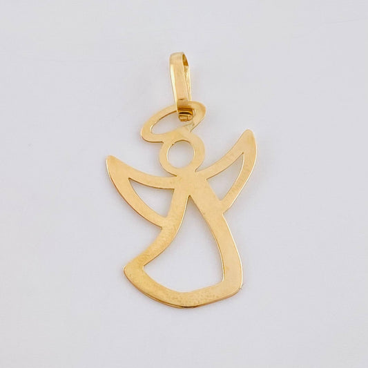 Dije Angel Silueta 0.5gr / 1 in / Oro Amarillo 18K