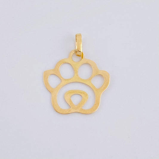 Dije Huella Silueta 0.5gr / 3/4 in / Oro Amarillo 18K