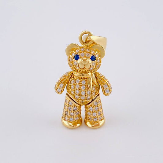 Articulated Bear Pendant 4.65g / 1 1/4 in 18K Yellow Gold