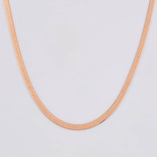 Cadena Espejo 3.15 g / 17 3/4 in / 2 mm Oro Rosa 18K