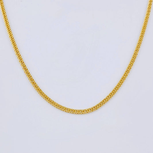 Cadena Cubana Reticulada 3.2gr / 23 1/2 in / 2mm Oro Amarillo +3 18K ©