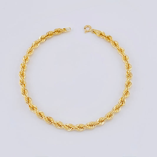 Pulso Lazo 4.7gr / 8 1/4 in / 4.35mm Oro Amarillo +3 18K ©