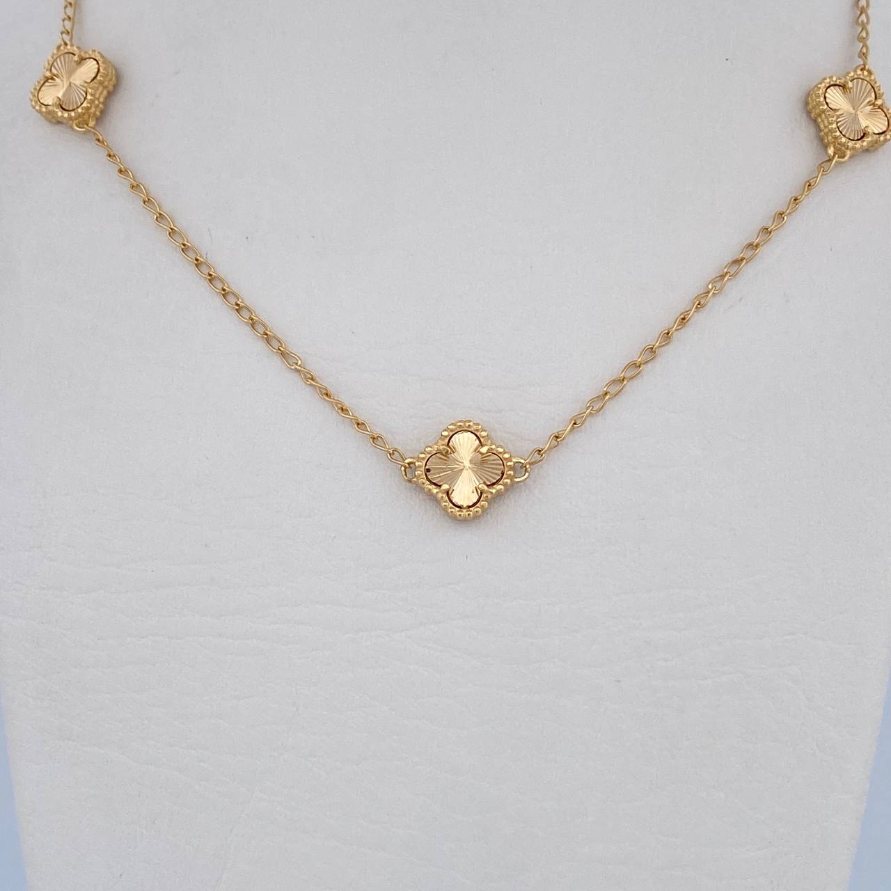 Cadena Espiga Trebol 9.15gr / 49.9cm-52.2cm / 1.2mm Diamantada Oro Amarillo 18K & Cadena Espiga Trebol 9.15gr / 49.9cm-52.2cm / 1.2mm Diamantada Oro Amarillo 18K &