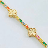 Tennis Bracelet Clover 13.1gr / 6 3/4 in / 18K Gold Tennis Bracelet Clover 13.1gr / 6 3/4 in / 18K Gold