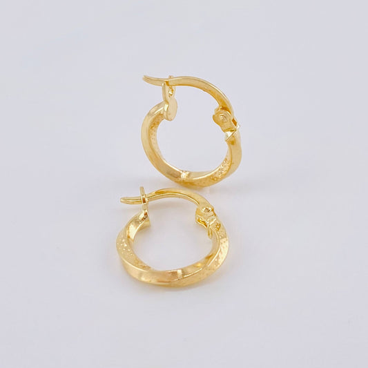 Candongas Asby 0.9 g / 1/2 in Oro Amarillo 18K