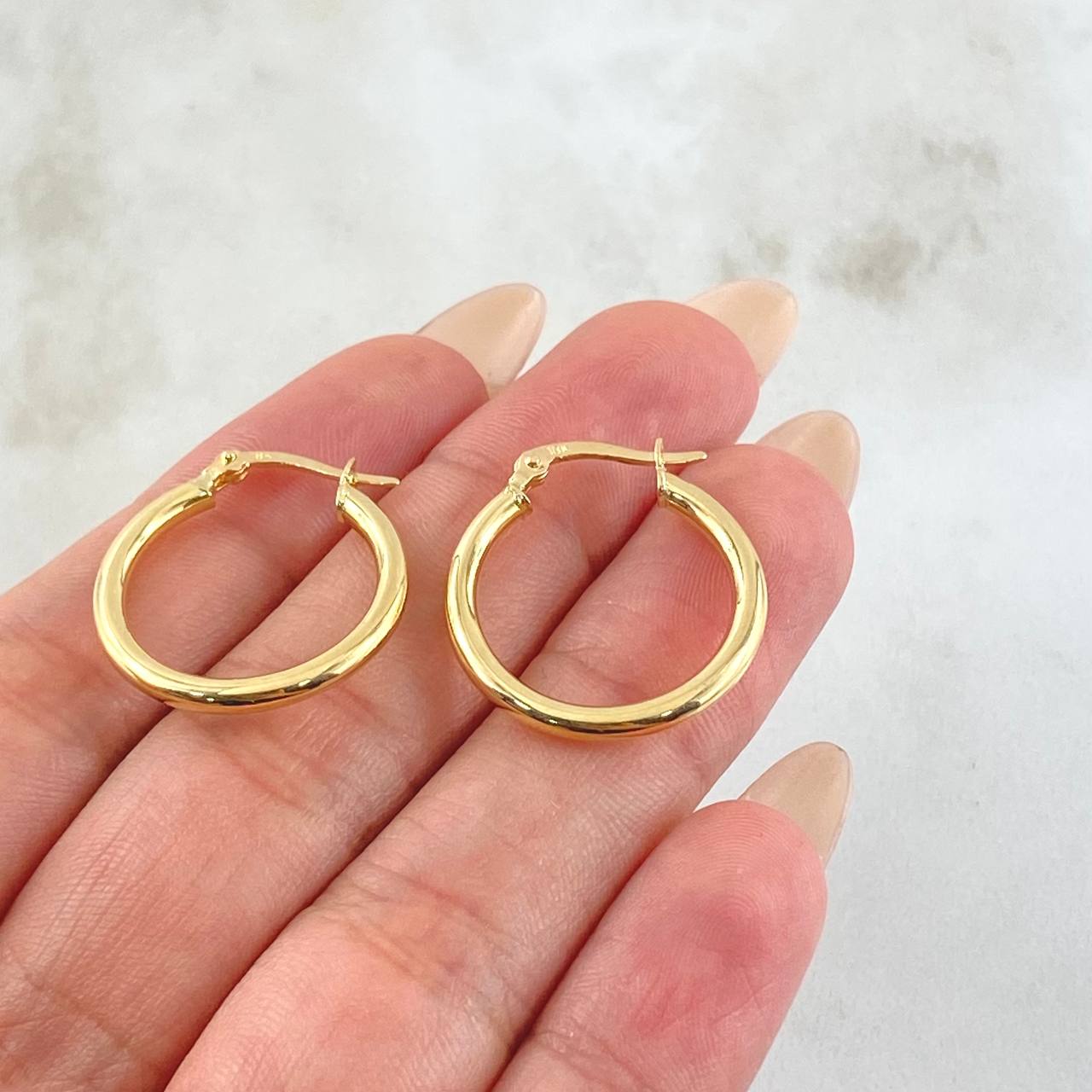 Hoop Earrings Jass 1.8gr / 1in / 18K Gold Hoop Earrings Jass 1.8gr / 1in / 18K Gold