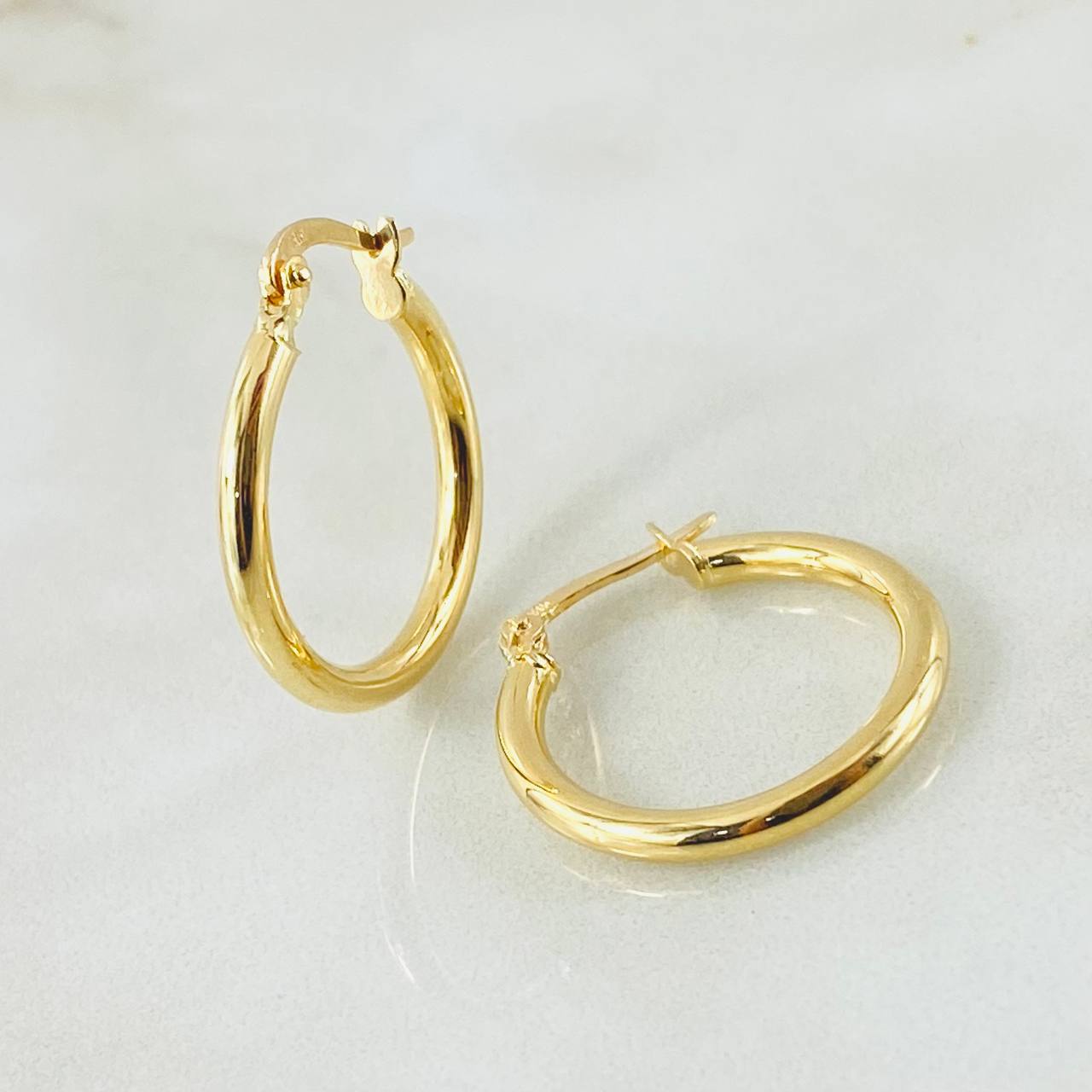 Hoop Earrings Jass 1.8gr / 1in / 18K Gold Hoop Earrings Jass 1.8gr / 1in / 18K Gold