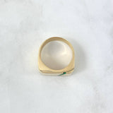 Anillo Sello Linea Intermedia Diagonal 8.85gr / T10 / Circones Verdes Oro Amarillo 18K  © Anillo Sello Linea Intermedia Diagonal 8.85gr / T10 / Circones Verdes Oro Amarillo 18K  ©