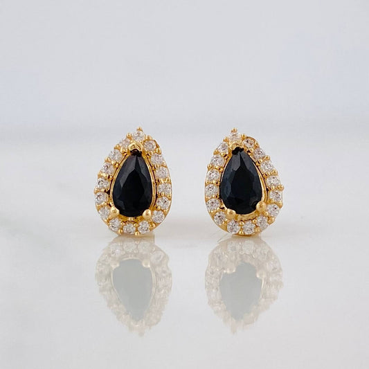 Topos Halo Lágrima 1.2g / in / 5.9mm Oro Amarillo 18K