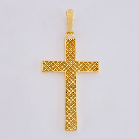 Pendant Cross Mesh 2.35 g / 1 1/2 in Yellow Gold 18K