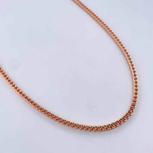 Franco Chain 18.05gr / 23 1/2 in / 3.4mm Rose Gold +3 18K ©