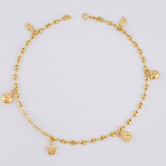 Tobillera Gc Dijes 4.15 g / 10 1/2 in / 3.1 mm Oro Amarillo 18K
