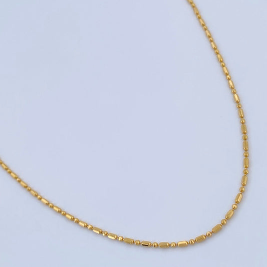 Cadena Morse 2.2gr / 17 3/4 in / Oro Amarillo +3 18K &