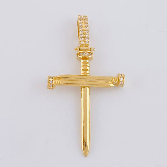 Pendant Nail Cross 4.1 g / 1 3/4 in 18K Yellow Gold