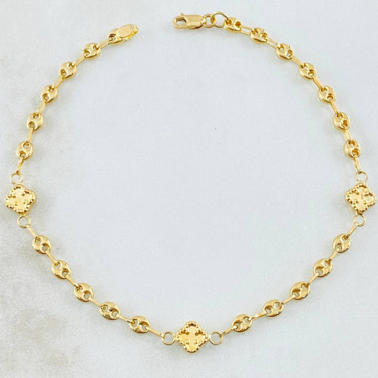 Pulso GC Trebol 2.2gr / 7 in / Oro Amarillo 18K *