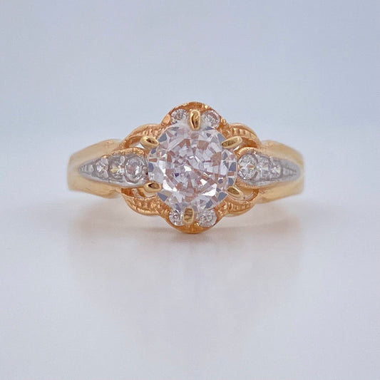 Anillo Eterna Promesa 3.3gr / T5 1/2 / Dos Oros Amarillo Blanco 18K $