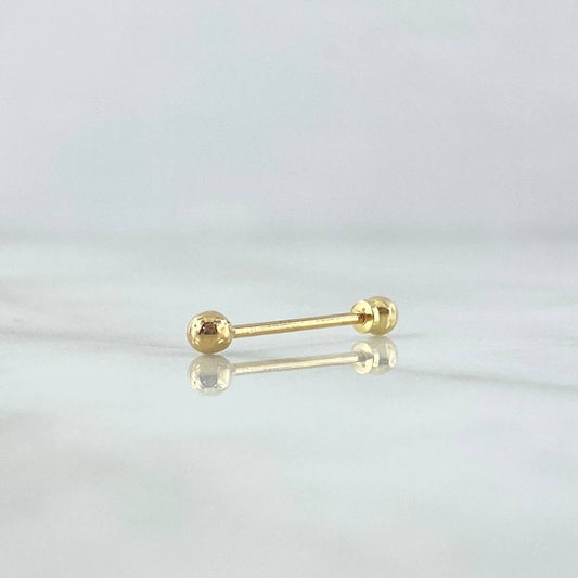 Piercing Bola Lisa 0.45gr / 1.5cm / Nac.Esp. Oro 18K