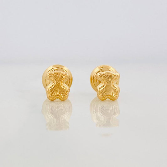 Bear Ts Stud Earrings 0.6g / in / 4mm 18K Yellow Gold