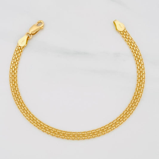 Pulso Chino 5.65g / 7 3/4 in / 4.6mm Oro Amarillo 18K