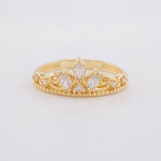 Anillo Tres lagrimas 2.4g / T7 1/2 Oro Amarillo 18K