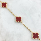 Chain Box Clover VCyA 37.9gr / 65cm / 2mm Red Amber 18K Yellow Gold Chain Box Clover VCyA 37.9gr / 65cm / 2mm Red Amber 18K Yellow Gold