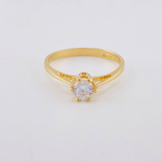Anillo Solitario Sexta 2.1 g / T6 1/2 Oro Amarillo 18K