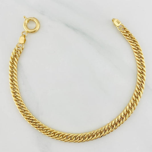 Pulso Cubano 6.4g / 7 3/4 in / 5.48mm Oro Amarillo 18K