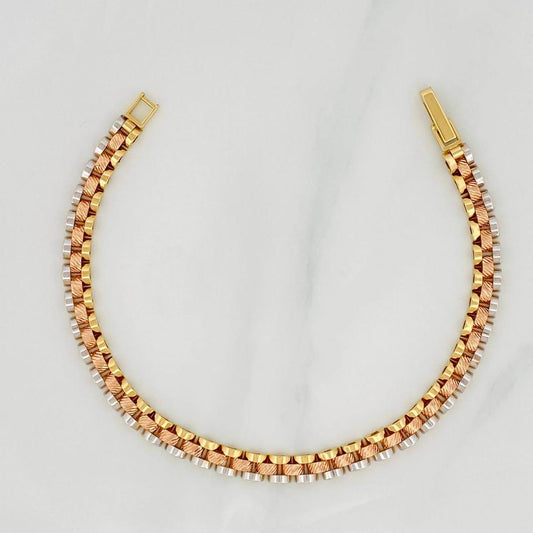 Pulso Correa 10.4g / 7 1/2 in / 5.18mm Tres Oros 18K