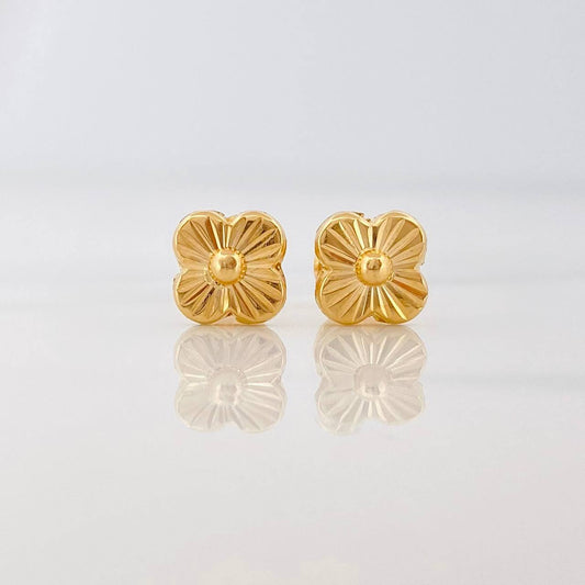 Topos Flor Trebol 0.85g / in / 6.83mm Oro Amarillo 18K