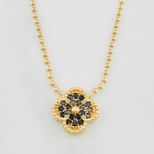 Cadena Trebol Militar 7.35g / 16 1/2 in / 1.65mm Oro Amarillo 18K