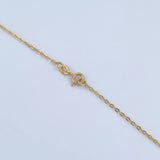 Cadena Aro Seguido Treboles 7gr / 50.6cm / 1.1mm Diamantada Circones Fucsias Oro Amarillo 18K & Cadena Aro Seguido Treboles 7gr / 50.6cm / 1.1mm Diamantada Circones Fucsias Oro Amarillo 18K &