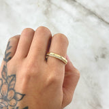 Basteada Band Ring 3.95gr / Size 10 3/4 / White Zircons 18K Yellow Gold © Basteada Band Ring 3.95gr / Size 10 3/4 / White Zircons 18K Yellow Gold ©