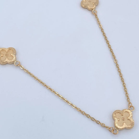 Cadena Aro Seguido Trebol 4.95gr / 47.5cm / Oro 18K $