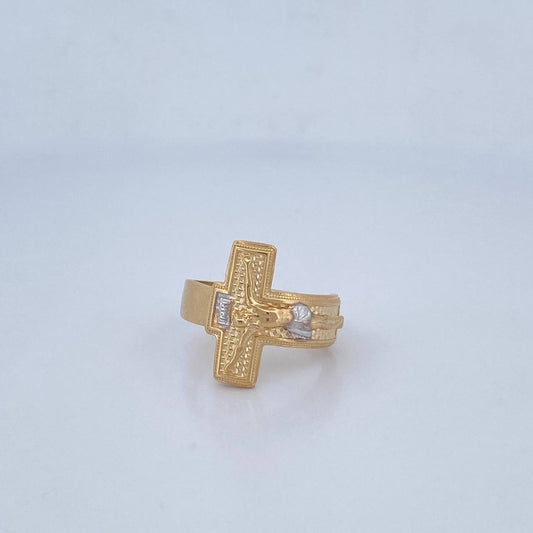 Anillo Cristo 6.5gr / T11 / Oro 18K $