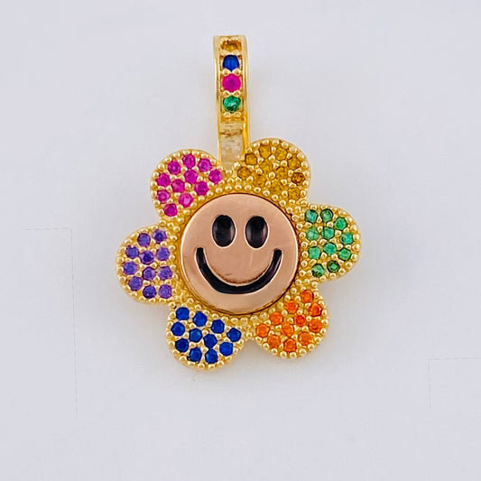 Dije Flor Animado Movil 4.4 g / 1 in Oro Amarillo 18K