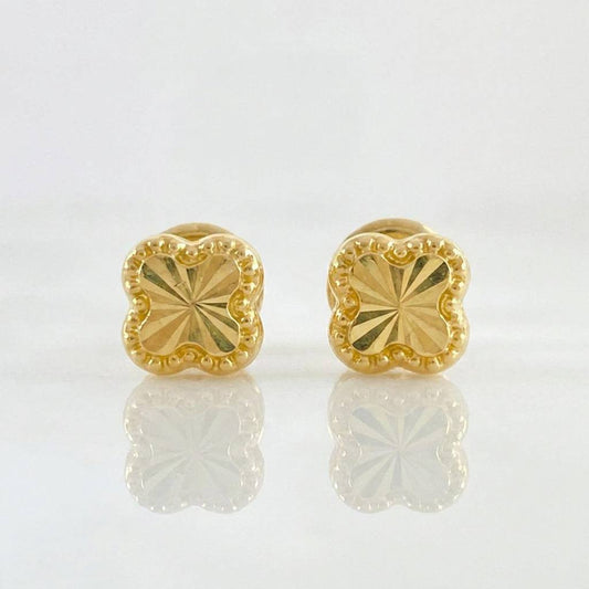 Topos Trebol Diamantado 0.5g / in / 4.5mm Oro Amarillo 18K