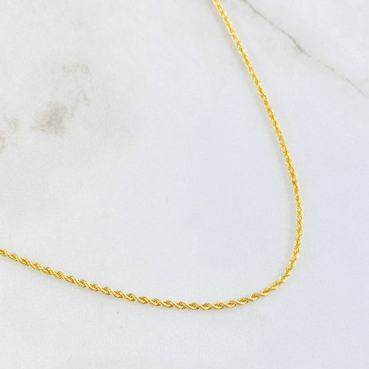 Cadena Lazo 1.85 g / 23 1/2 in / 1.7 mm Oro Amarillo 18K