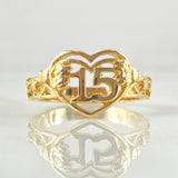 Anillo 15s Corazon Ramilletes 3.55gr / T6 1/4 / Oro 18K © Anillo 15s Corazon Ramilletes 3.55gr / T6 1/4 / Oro 18K ©