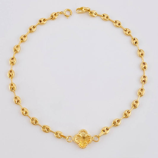 Pulso Gc Herraje Trebol 2.2 g / 7 1/4 in / 3.1 mm Oro Amarillo 18K