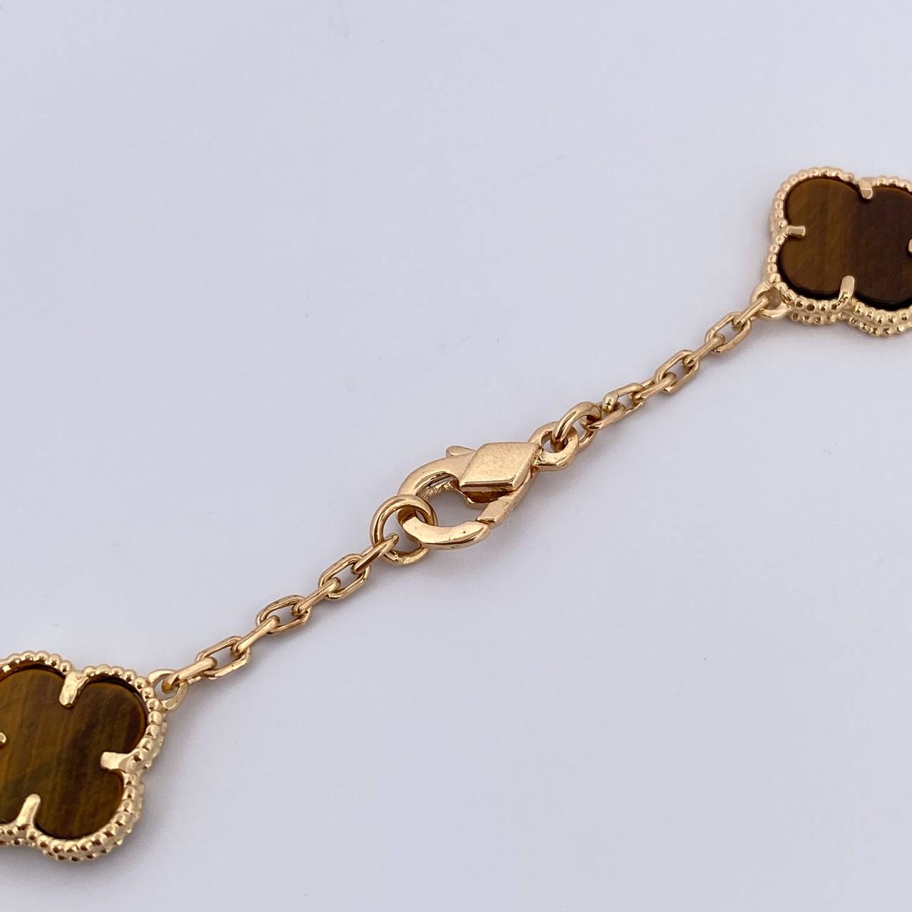 Cadena Aro Seguido Trebol 31gr / 68.2cm / 1.8mm Ojo De Tigre Oro Amarillo 18K & Cadena Aro Seguido Trebol 31gr / 68.2cm / 1.8mm Ojo De Tigre Oro Amarillo 18K &