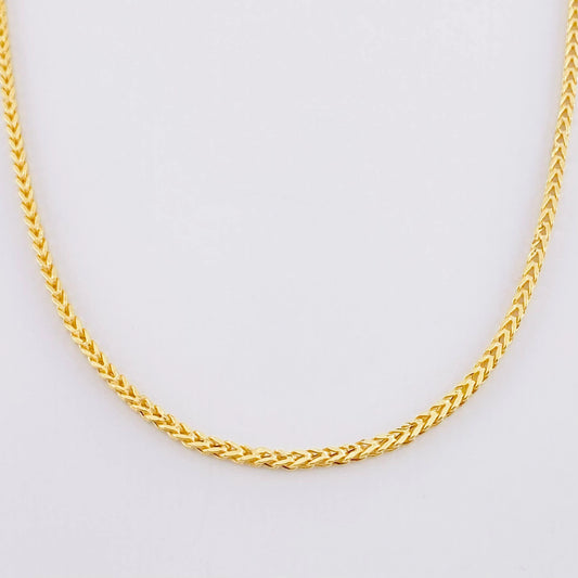 Cadena Franco 9.2g / 24 in / 2.2mm Oro Amarillo 18K