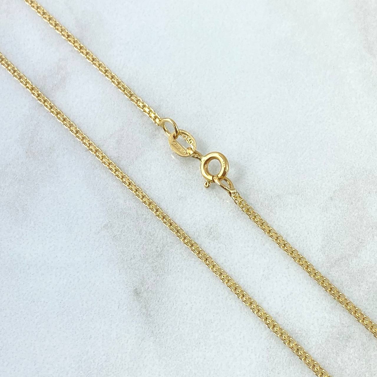 Cadena China 2.2gr / 15 3/4 in / 1.48mm Oro Amarillo +1 18K ! Cadena China 2.2gr / 15 3/4 in / 1.48mm Oro Amarillo +1 18K !