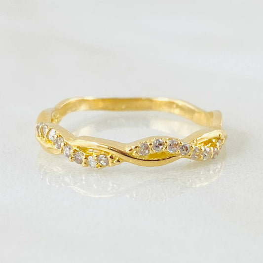 Anillo Entrelazado 1.8gr / T6 1/2 / Oro Amarillo 18K *