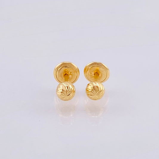 Topos Bola Diamantados 0.5 g / in / 4 mm Oro Amarillo 18K