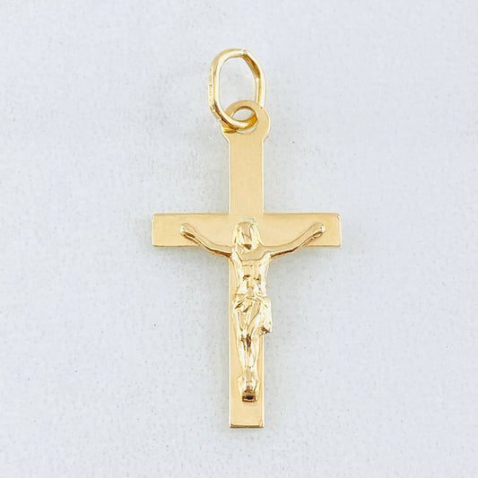 Dije Cruz Cristo 1gr / 1 in / Oro Amarillo 18K *
